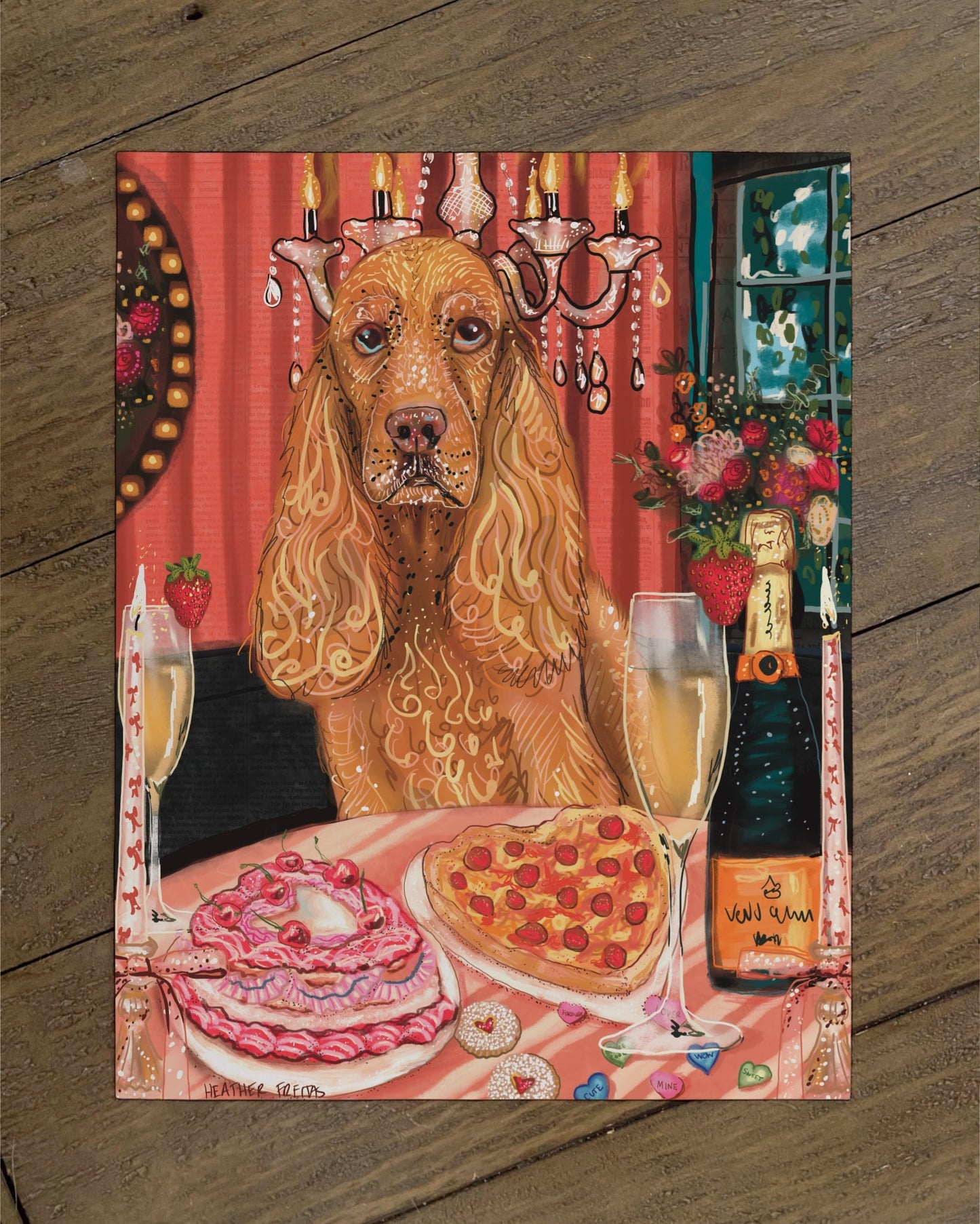 Cocker Spaniel - Build Your Own Pet Portrait Paper Print
