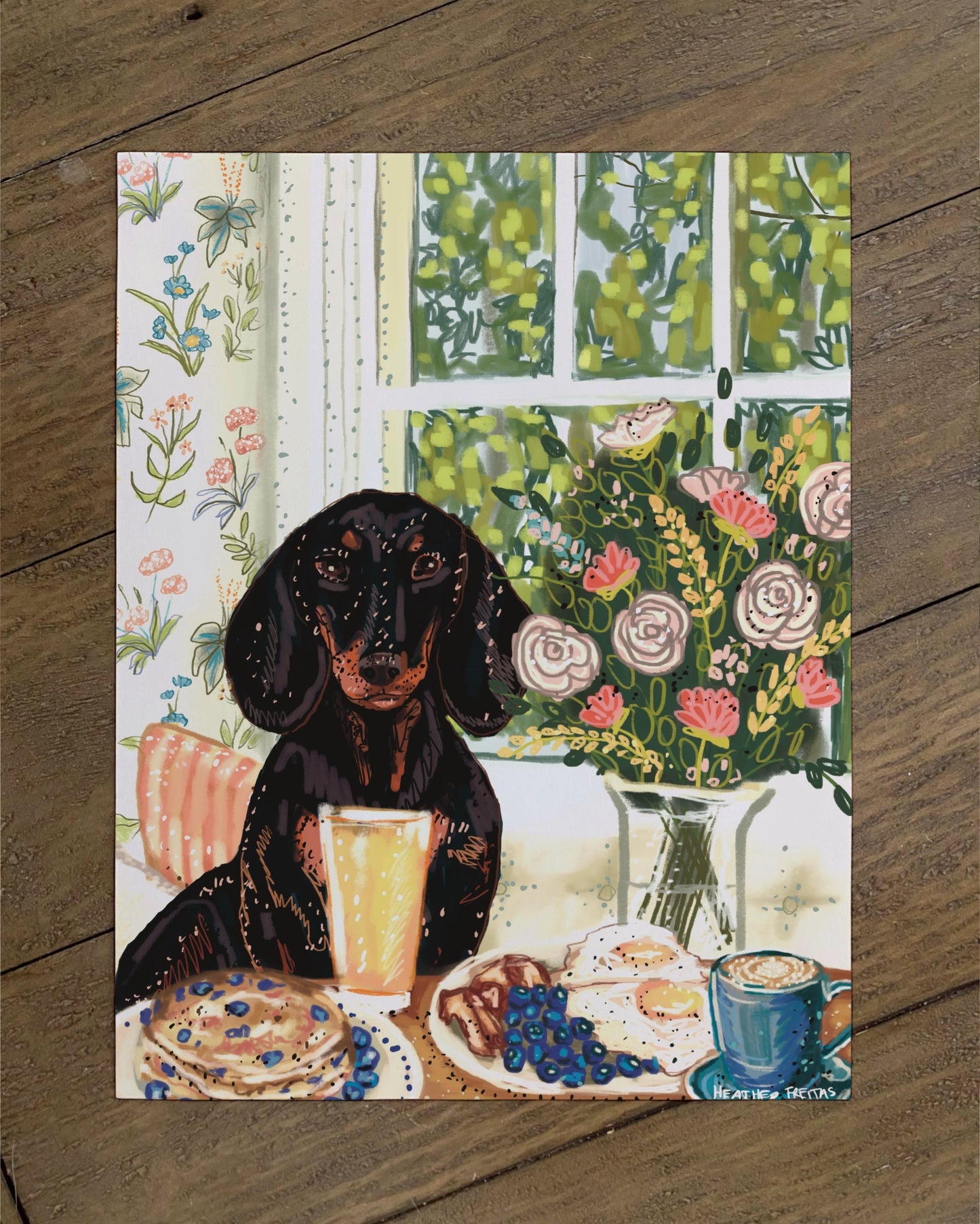 Dachshund - Build Your Own Pet Portrait Print