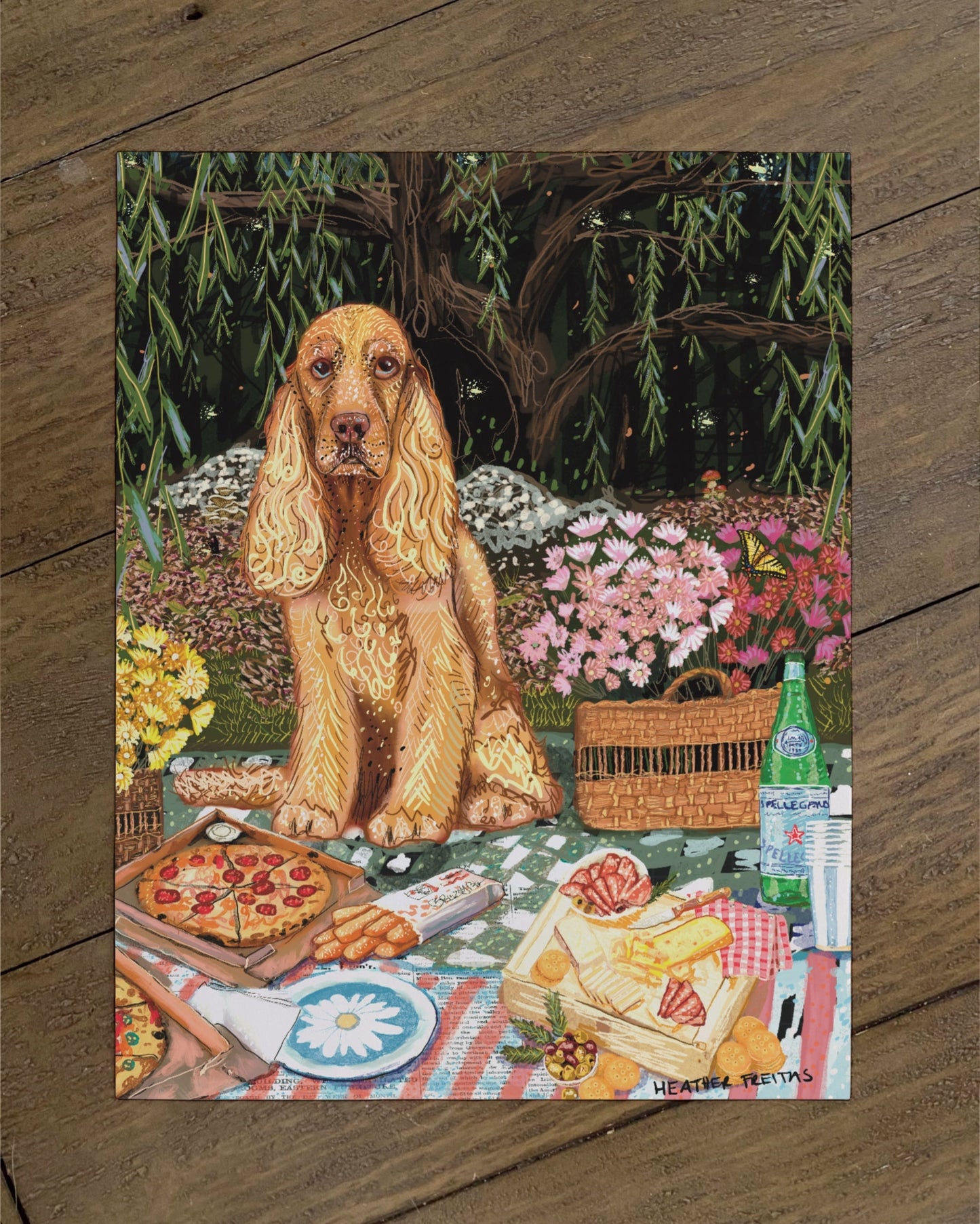 Cocker Spaniel - Build Your Own Pet Portrait Paper Print