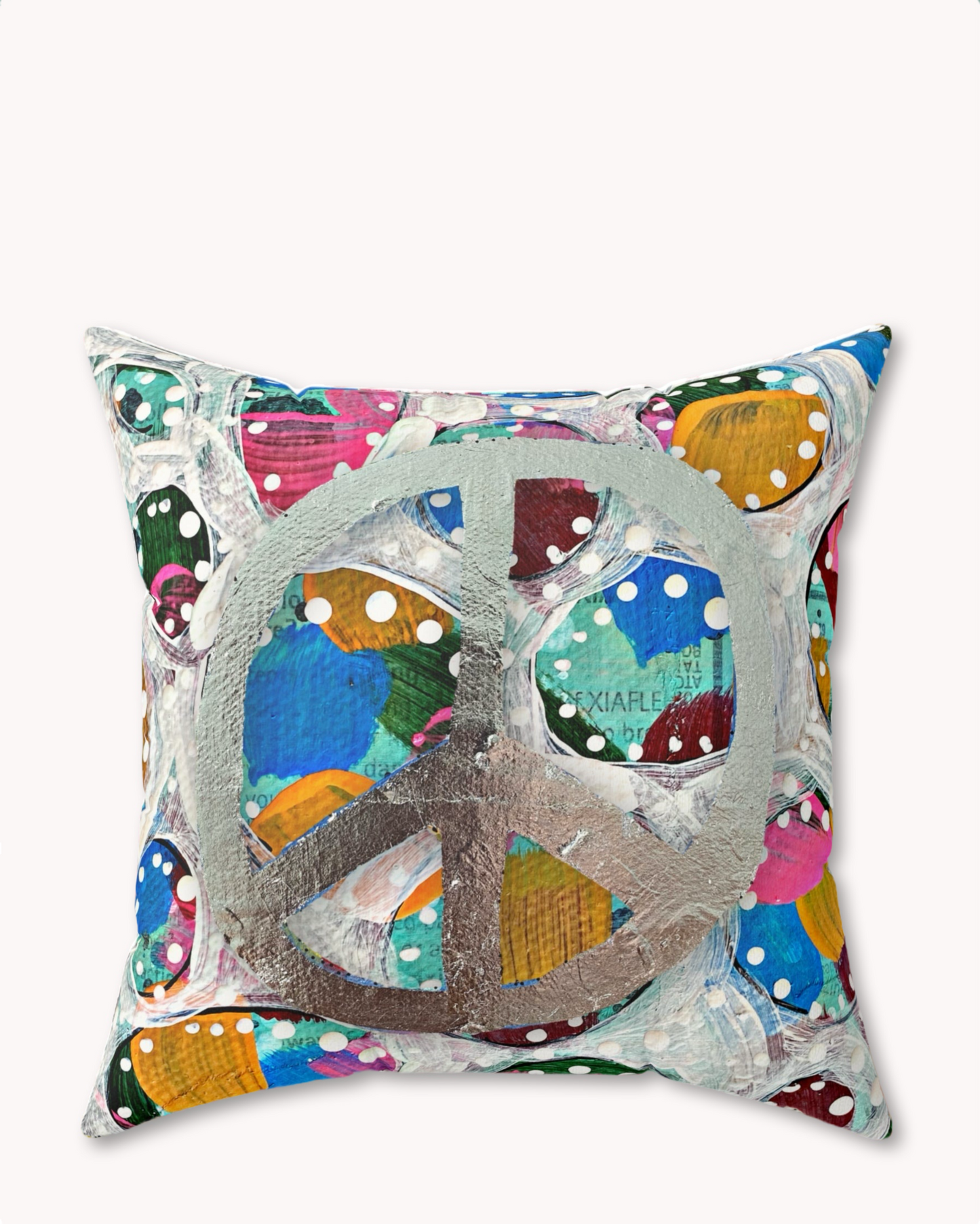 Silver Glam Decorative Faux Suede Throw Pillow