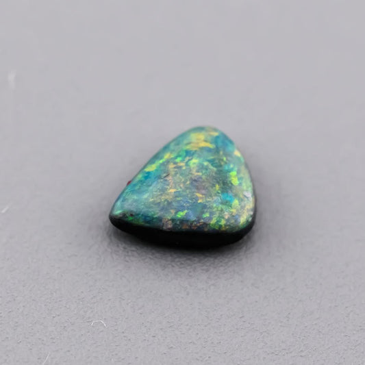 Triangle Natural Australian Black Opal Loose Gemstone 0.98ct