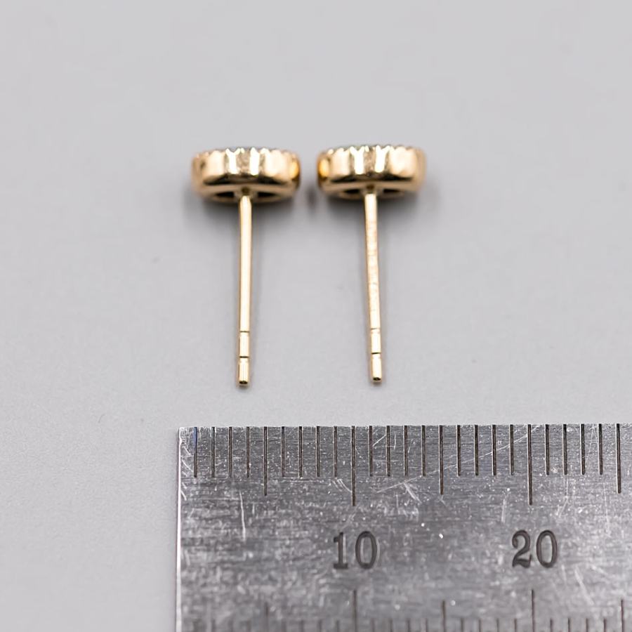 Minimalist Oval Doublet Opal Stud Earrings 18K Yellow Gold