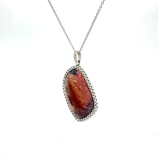 Tourmaline & Diamond Pendant