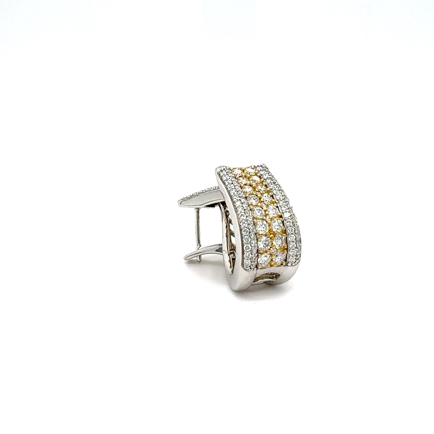 Two Tone Diamond Earrings