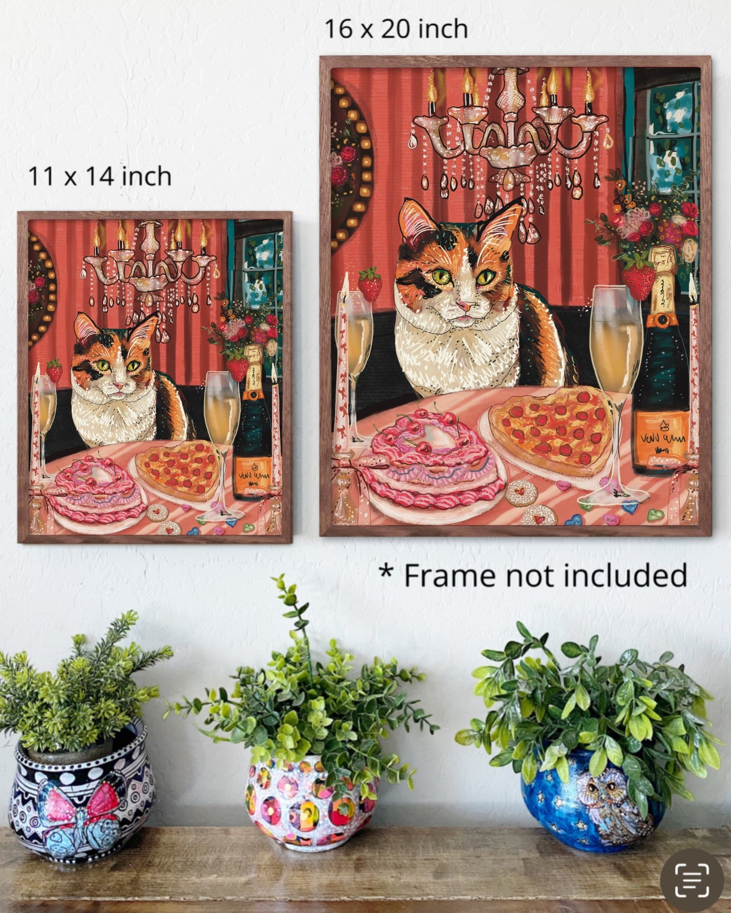 Calico - Build Your Pet Portrait Paper Print
