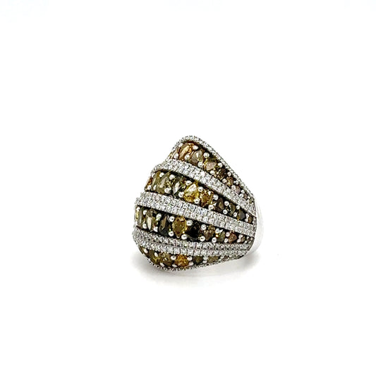 White & Yellow Diamond Ring