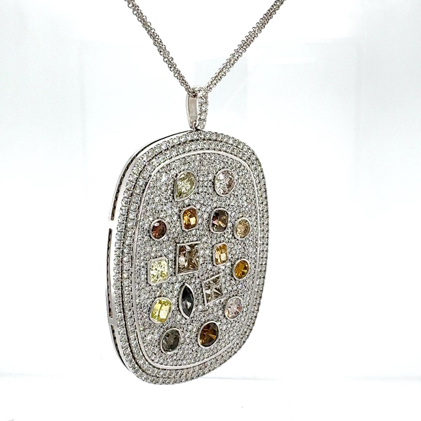 Multi Color Diamond Pendant