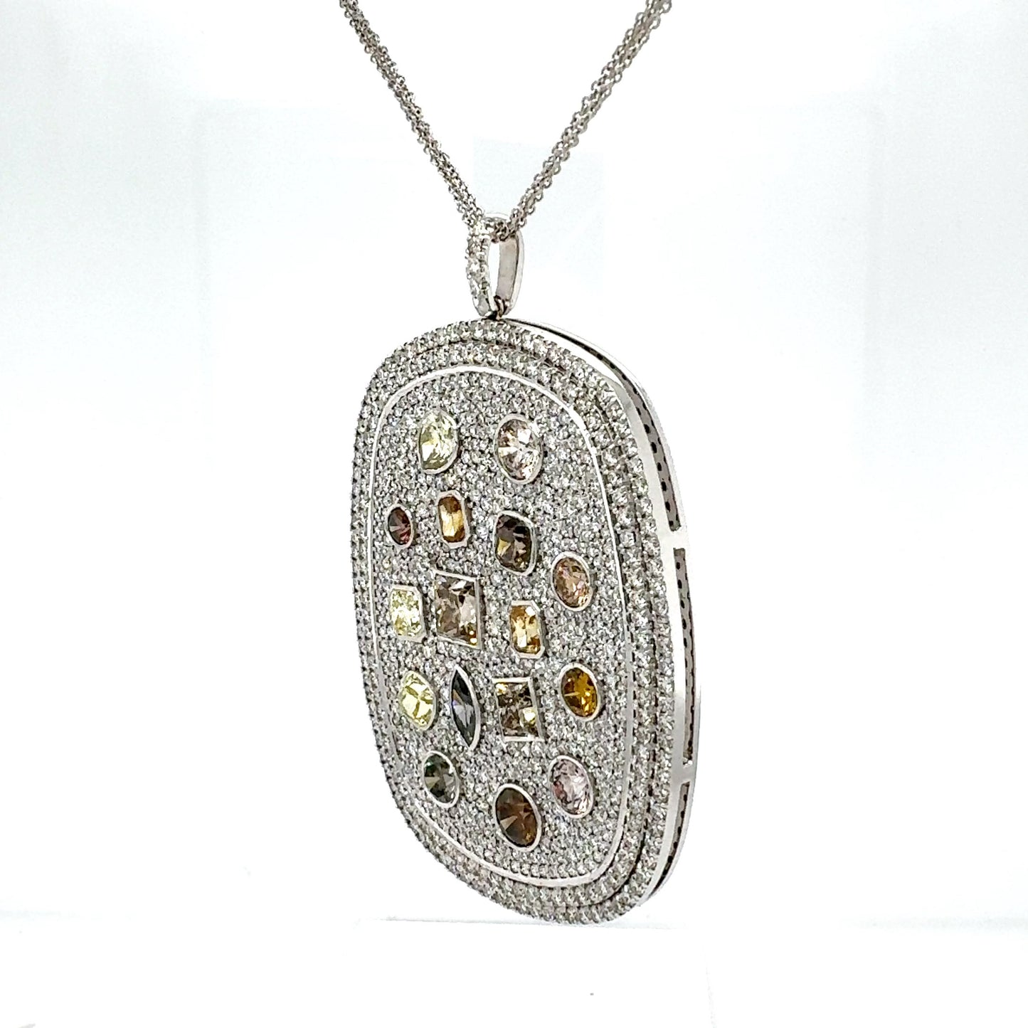 Multi Color Diamond Pendant