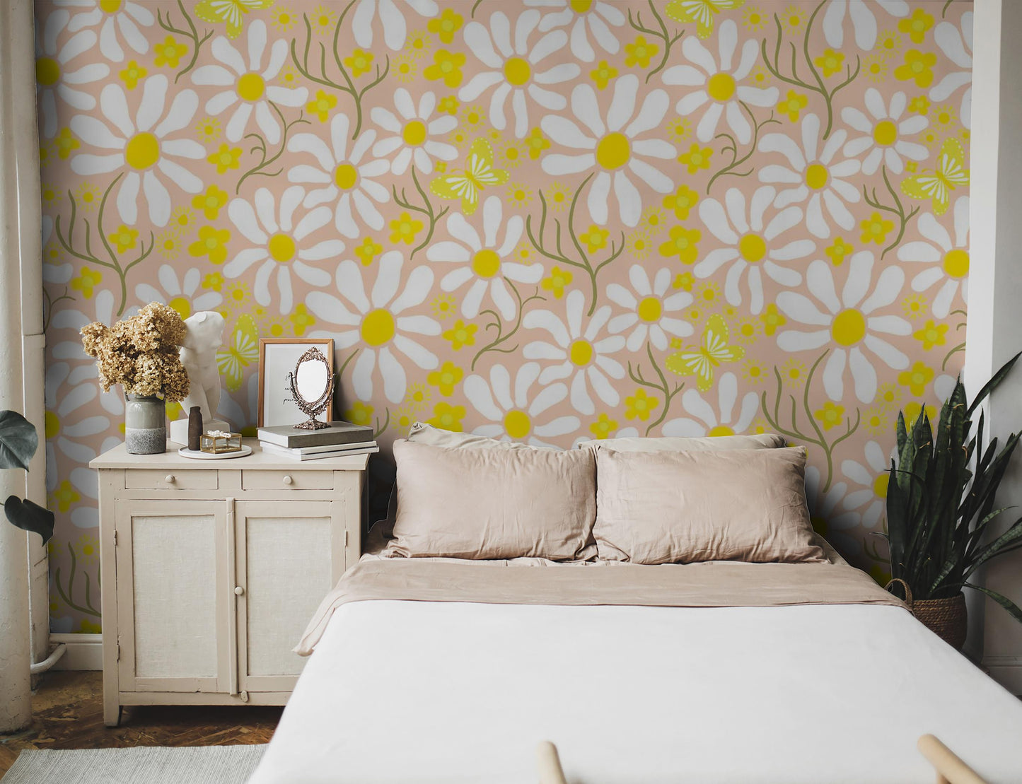 Spring Daze Wallpaper, peach