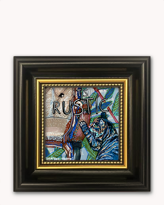 It’s Rustic Cat Framed Magnet ( Medium )