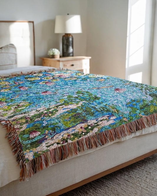 Monet's Pond Woven Blanket