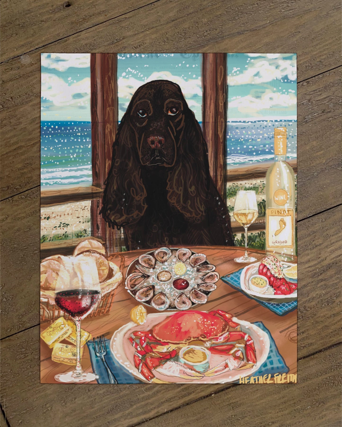 Cocker Spaniel - Build Your Own Pet Portrait Paper Print