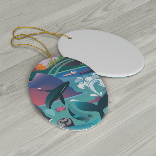 Oregon Coast Ceramic Ornament