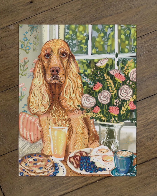 Cocker Spaniel - Build Your Own Pet Portrait Paper Print