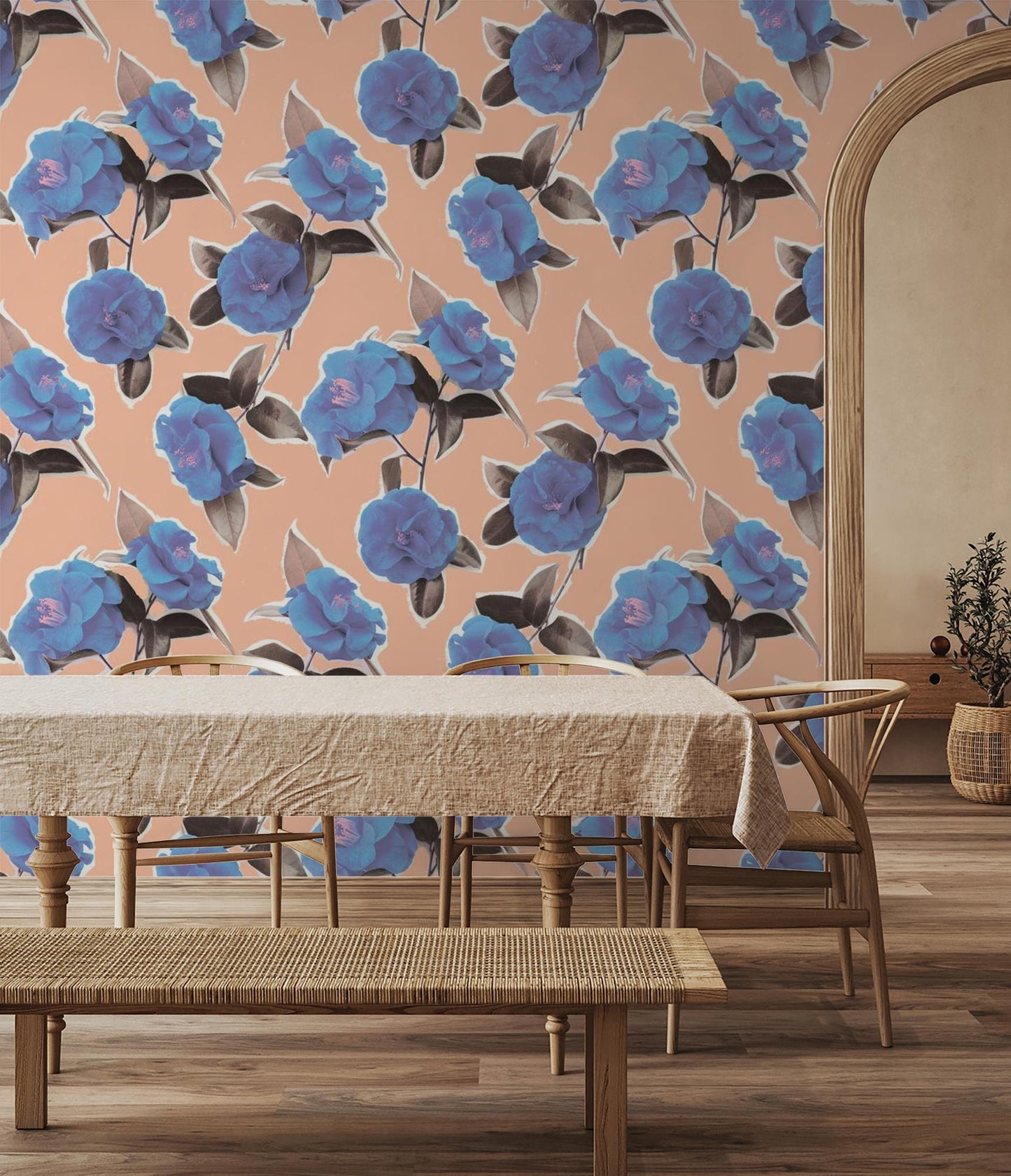 Camellia Wallpaper, cotton candy