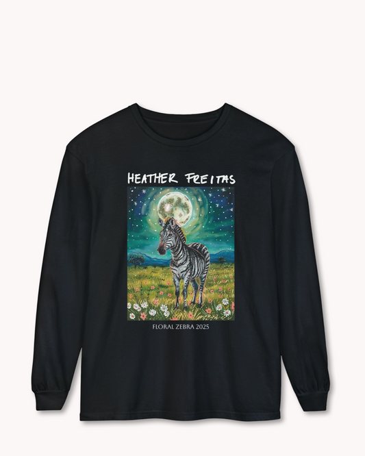 Floral Zebra Long Sleeve T-Shirt