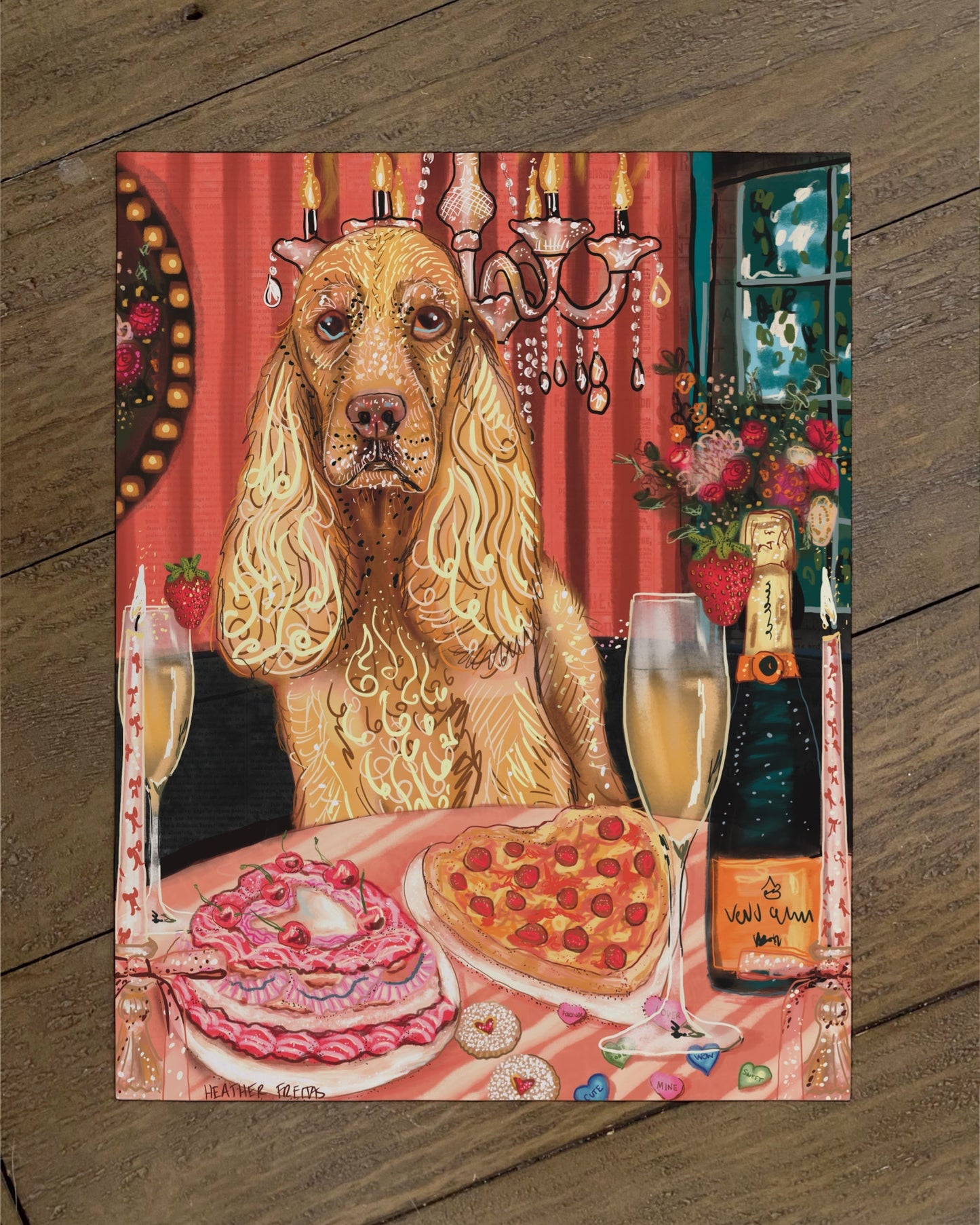 Cocker Spaniel - Build Your Own Pet Portrait Paper Print