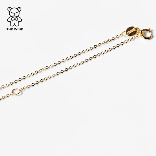 Dainty 18K Solid Yellow Gold Chain 16, 18 Inches Adjustable