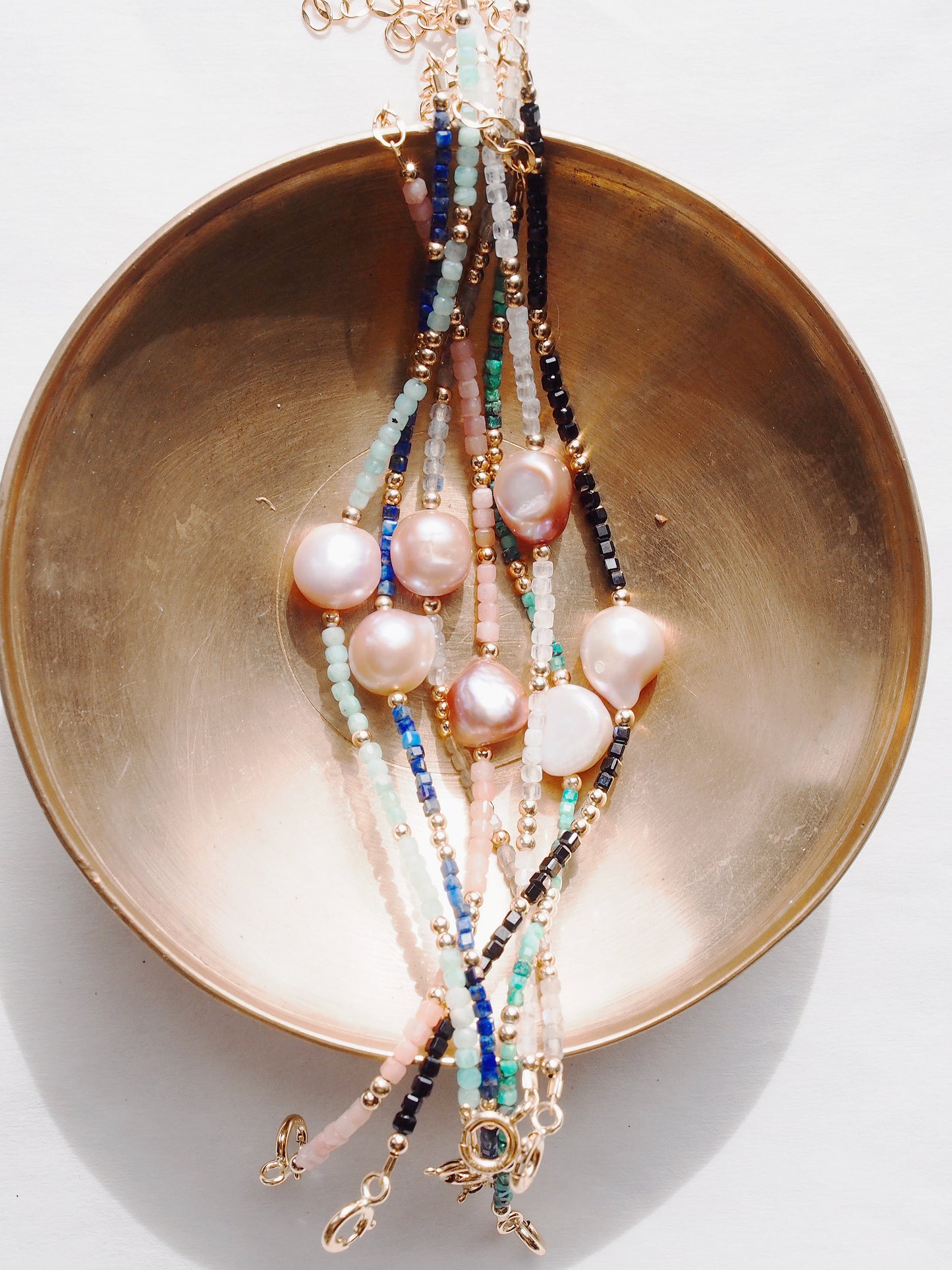 Pink Pearl and Gemstone Bracelet - Akala