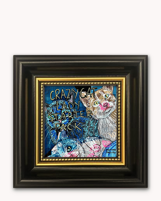 Crazy Cat Lady Framed Magnet ( Medium )