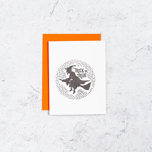 Trick or Treat Witch Halloween Card