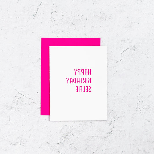 Happy Birthday Selfie Card Box Set of 10