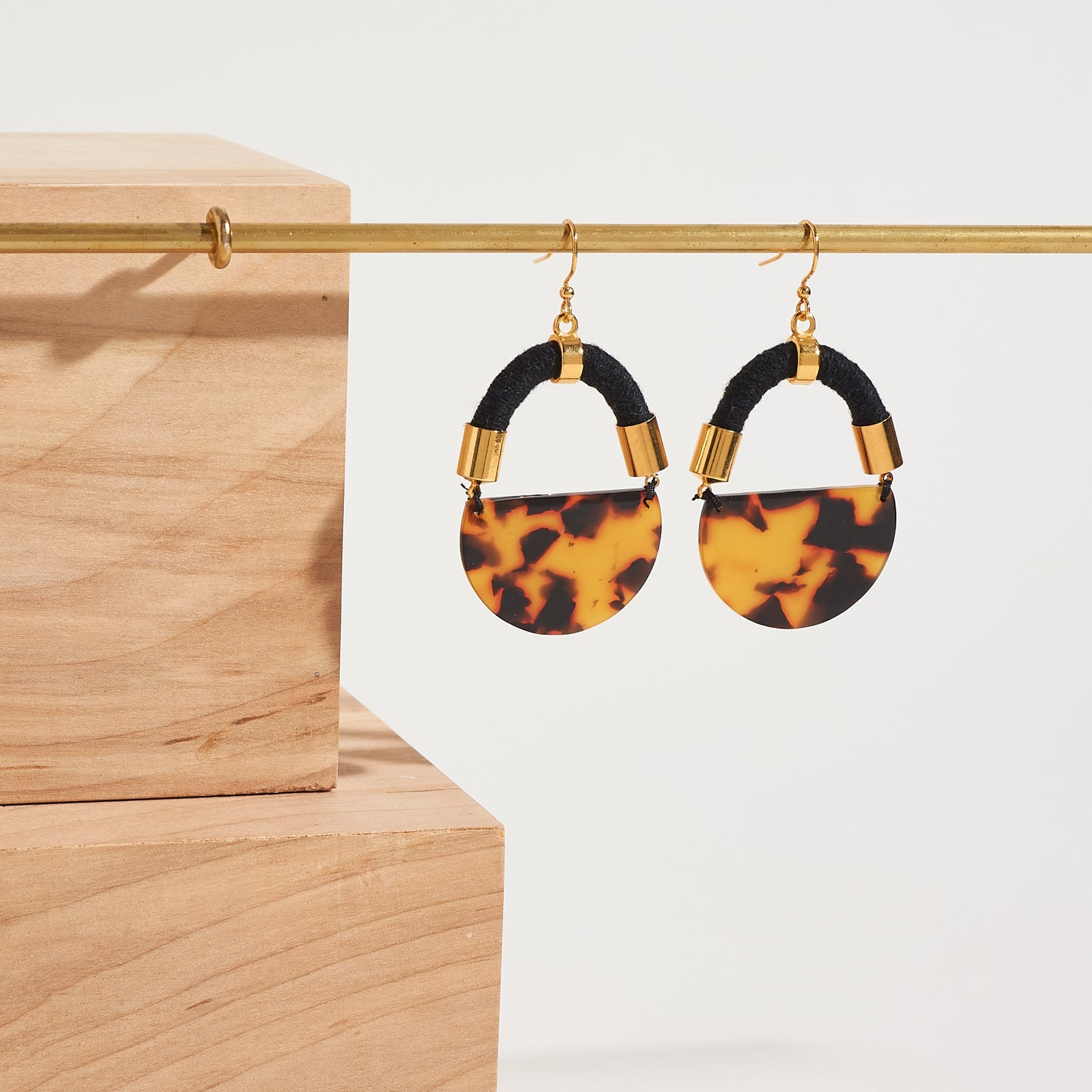 Half Moon Tortoise Earrings