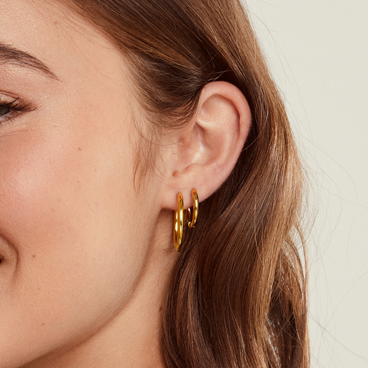 Large Rooftop Hoop Earrings