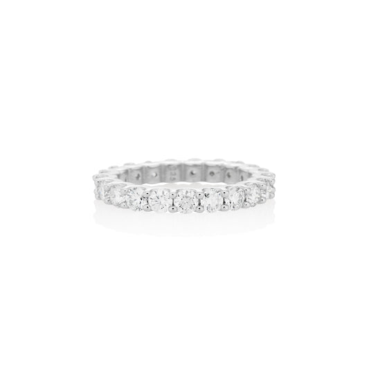 3mm Moissanite Eternity Ring in 925 Sterling Silver