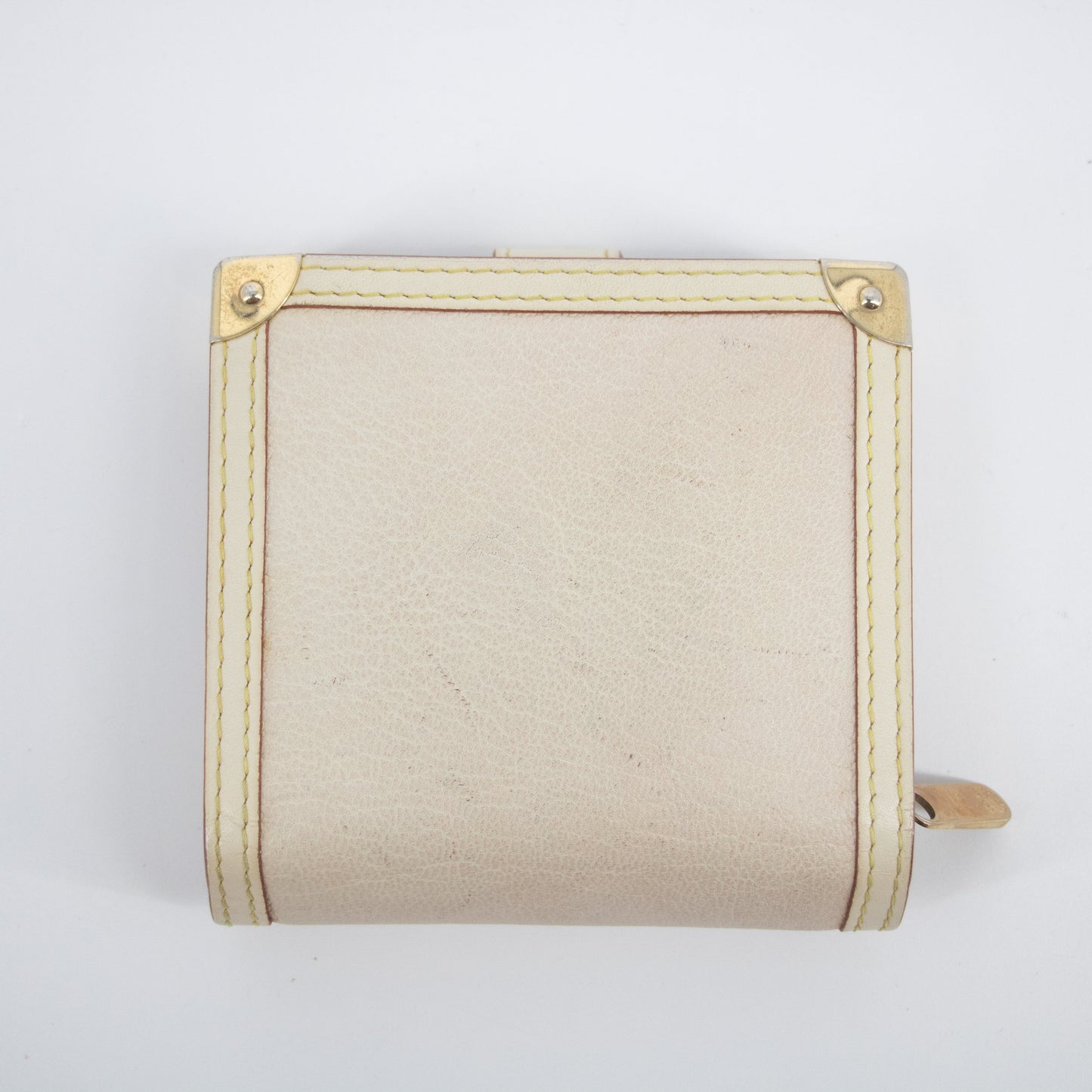Louis Vuitton Ivory Suhali Compact Zippy Wallet #2055