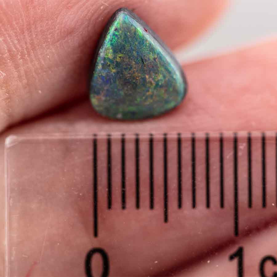 Triangle Natural Australian Black Opal Loose Gemstone 0.98ct