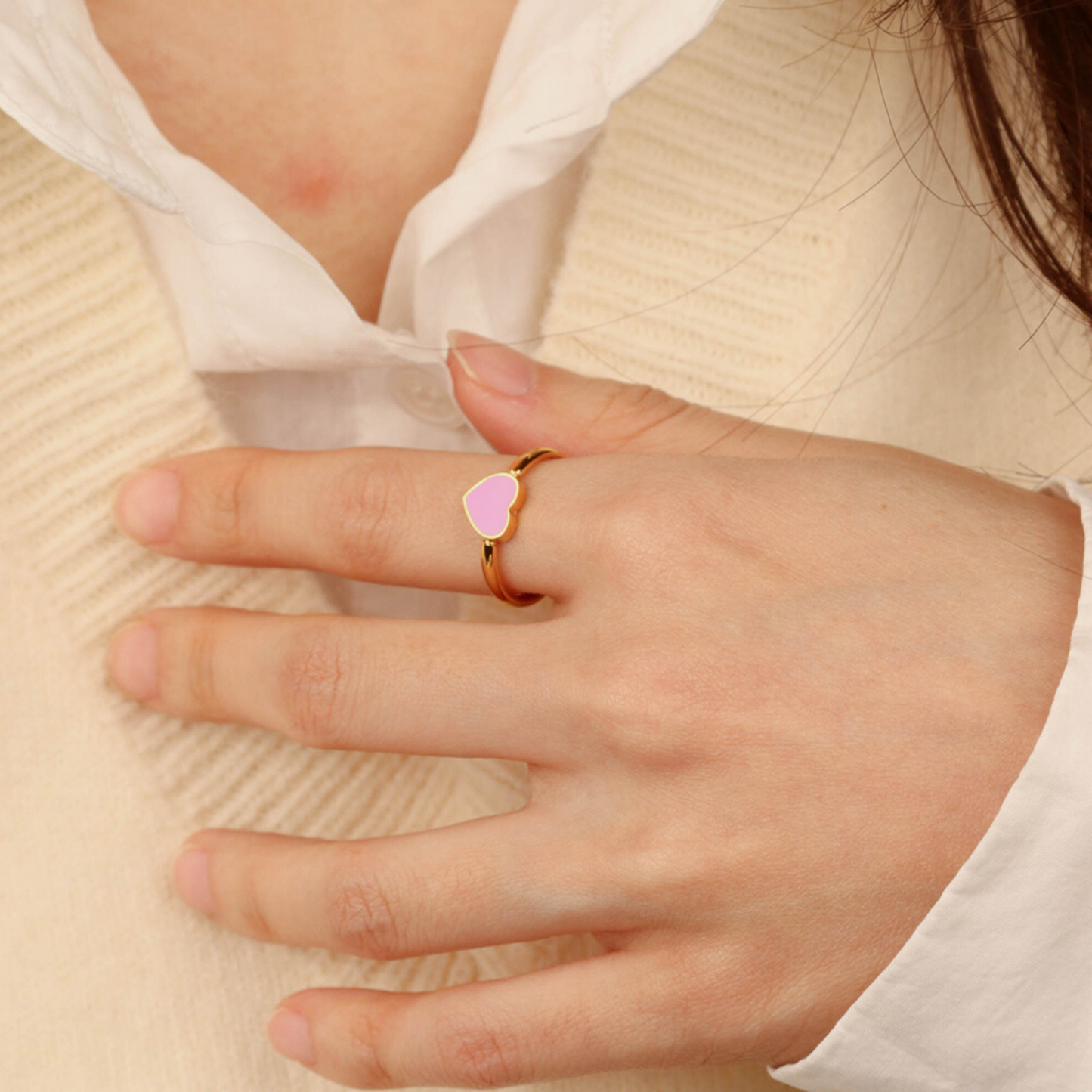 XOXO LOVE HEART RING