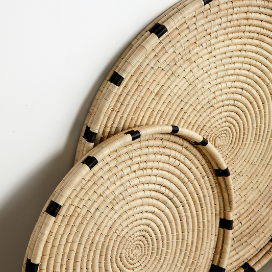 Nelisiwe Ilala Palm and Black Nesting Tray