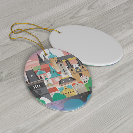 Prague Ceramic Ornament