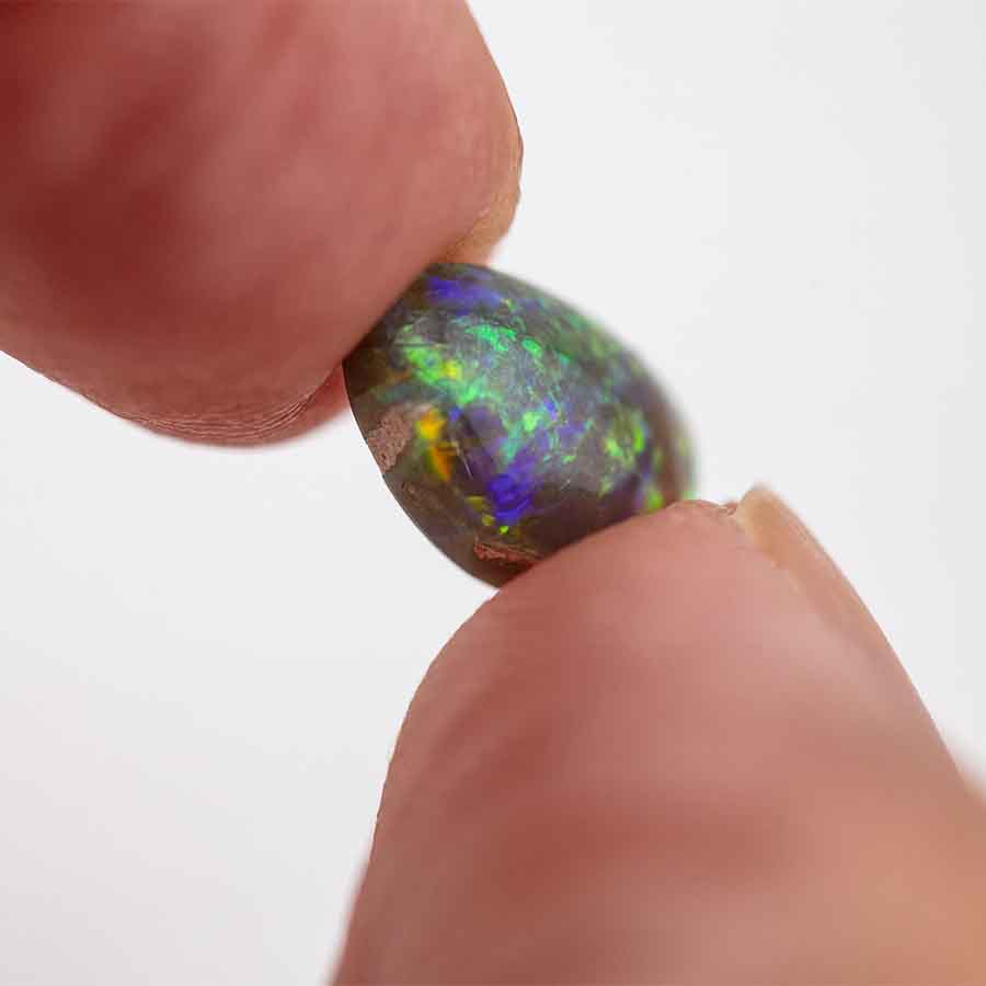 Natural Australian Black Opal Loose Gemstone 1.14ct