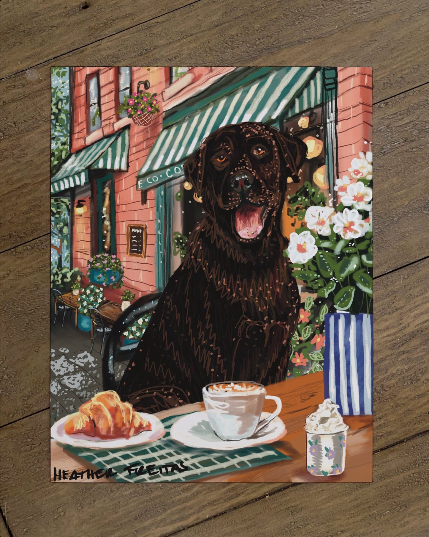 Labrador - Build Your Own Pet Portrait Paper Print
