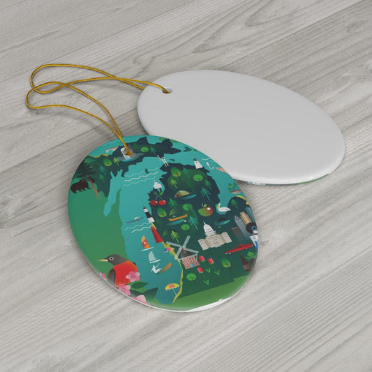 Michigan Ceramic Ornament