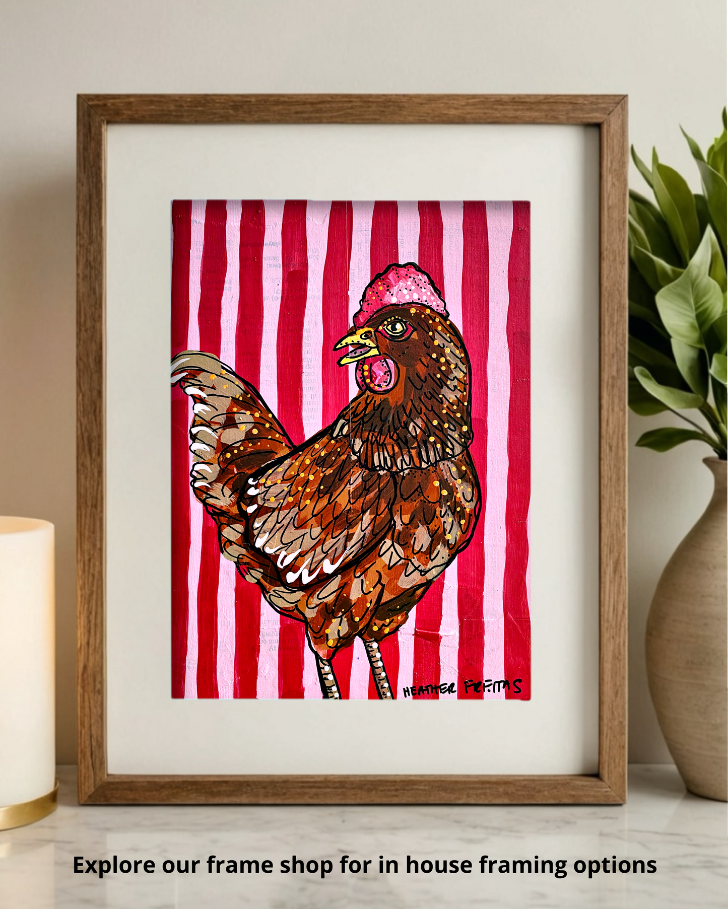 Brown Chicken ( Original Painting )