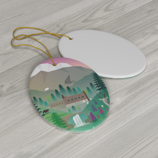 Mount Rainier National Park Ceramic Ornament
