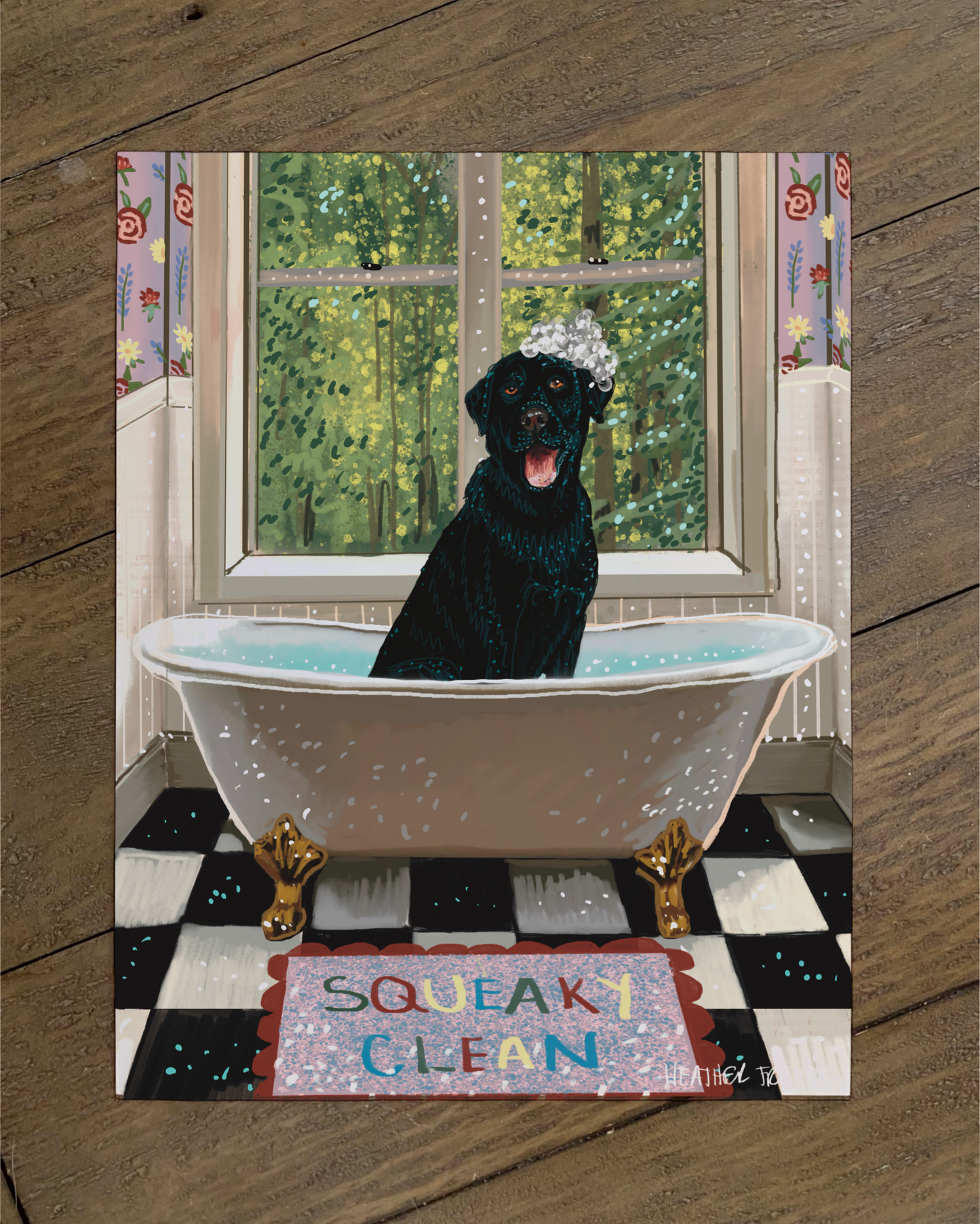 Labrador - Build Your Own Pet Portrait Paper Print