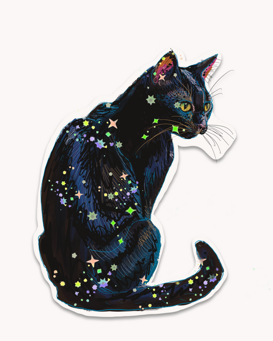 Black Cat Sticker