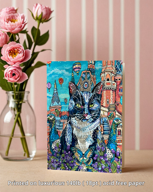 Sky Castle Cat - Greeting Card / Fine Art Print