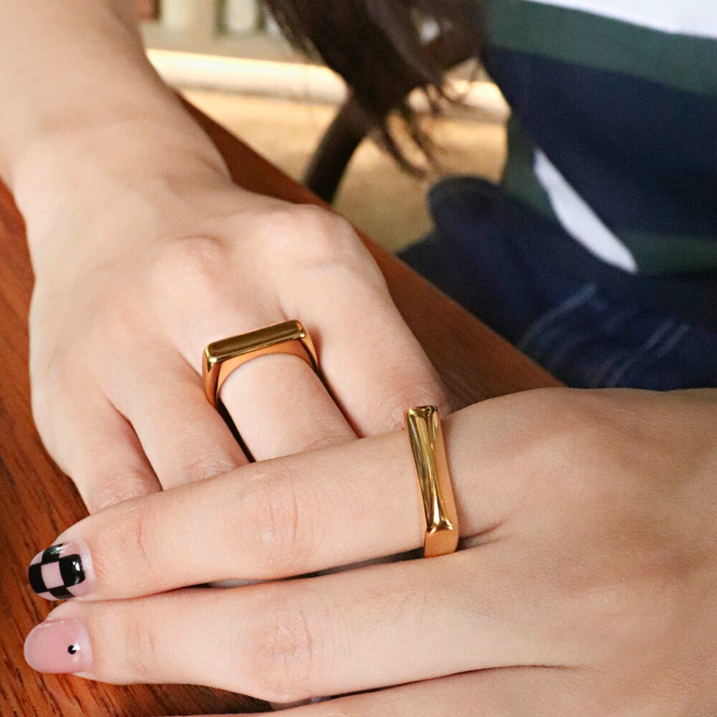 DELINE PAQUET GOLD RING