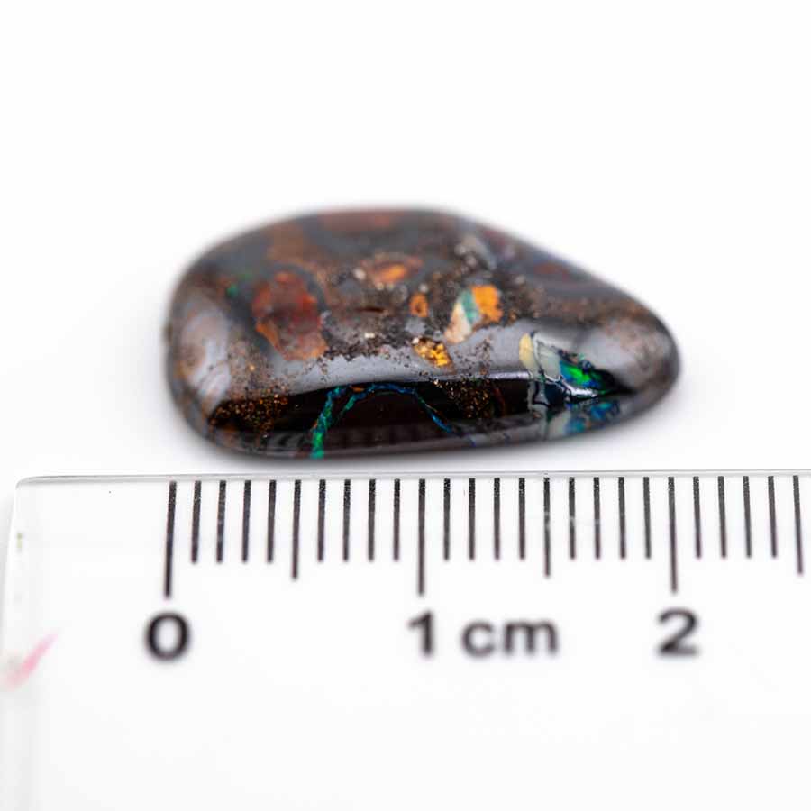 Natural Australian Boulder Opal Loose Gemstone Blue& Green& Yellow 10.9ct