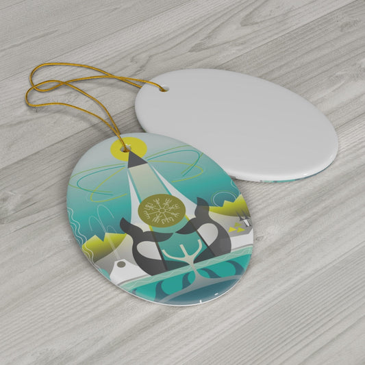 Iceland Ceramic Ornament
