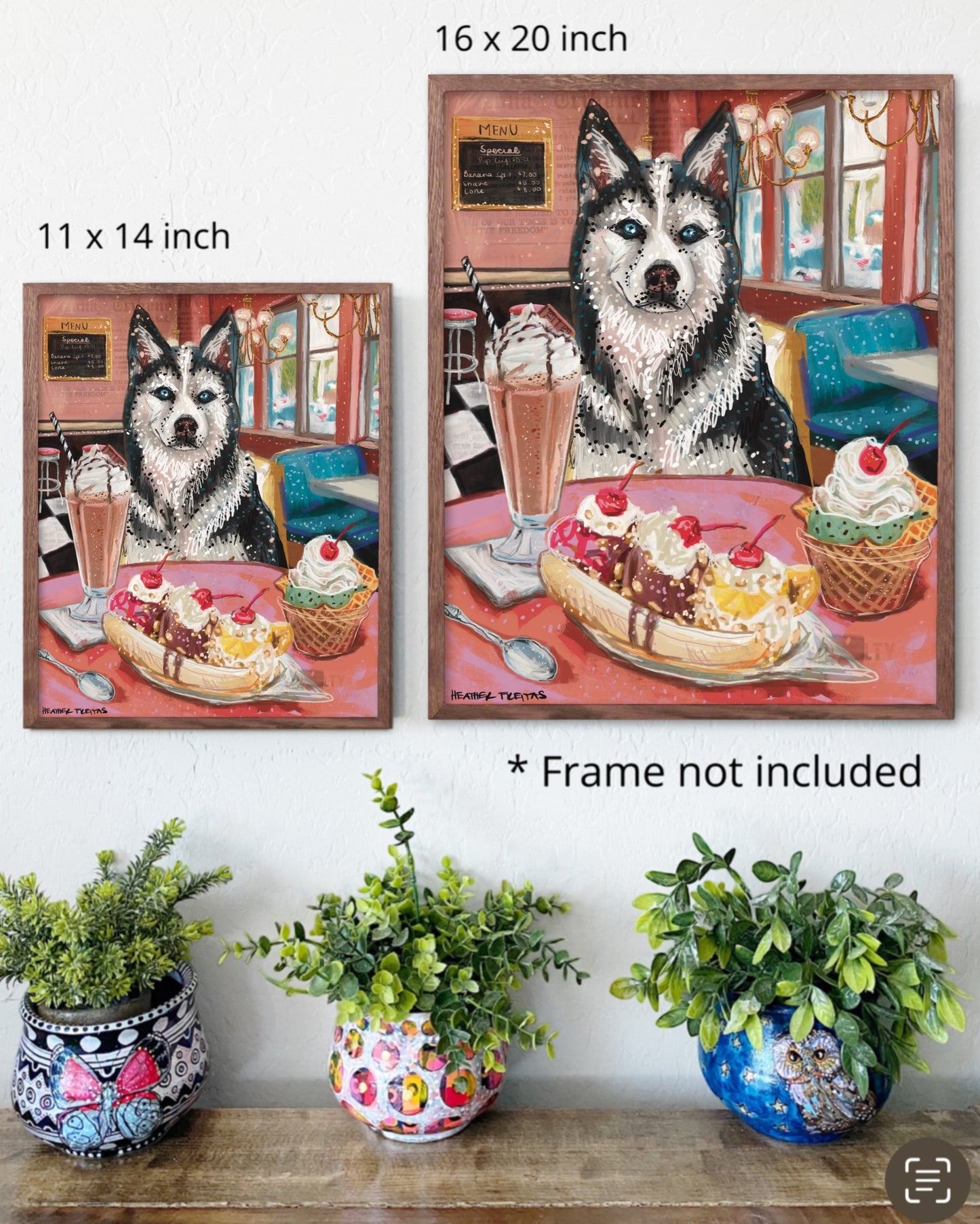 Husky - Build Your Own Pet Portrait Paper Print
