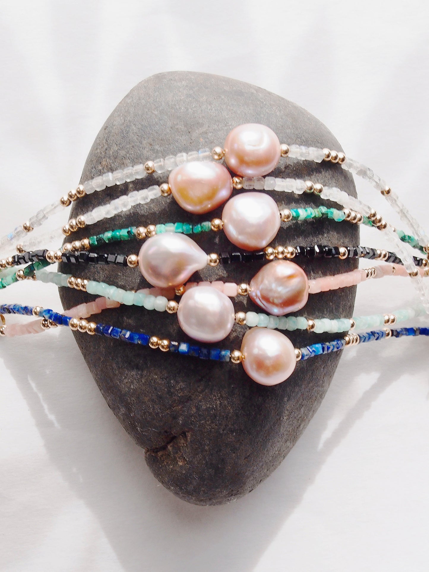 Pink Pearl and Gemstone Bracelet - Akala