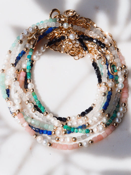 Gemstone and Pearl Bracelet - Ke'ala