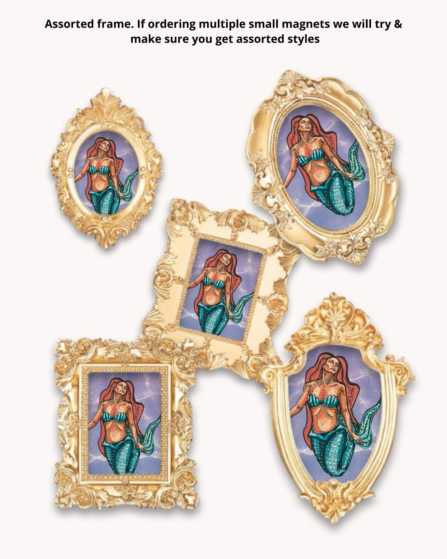 Mermaid Framed Magnet ( Small )