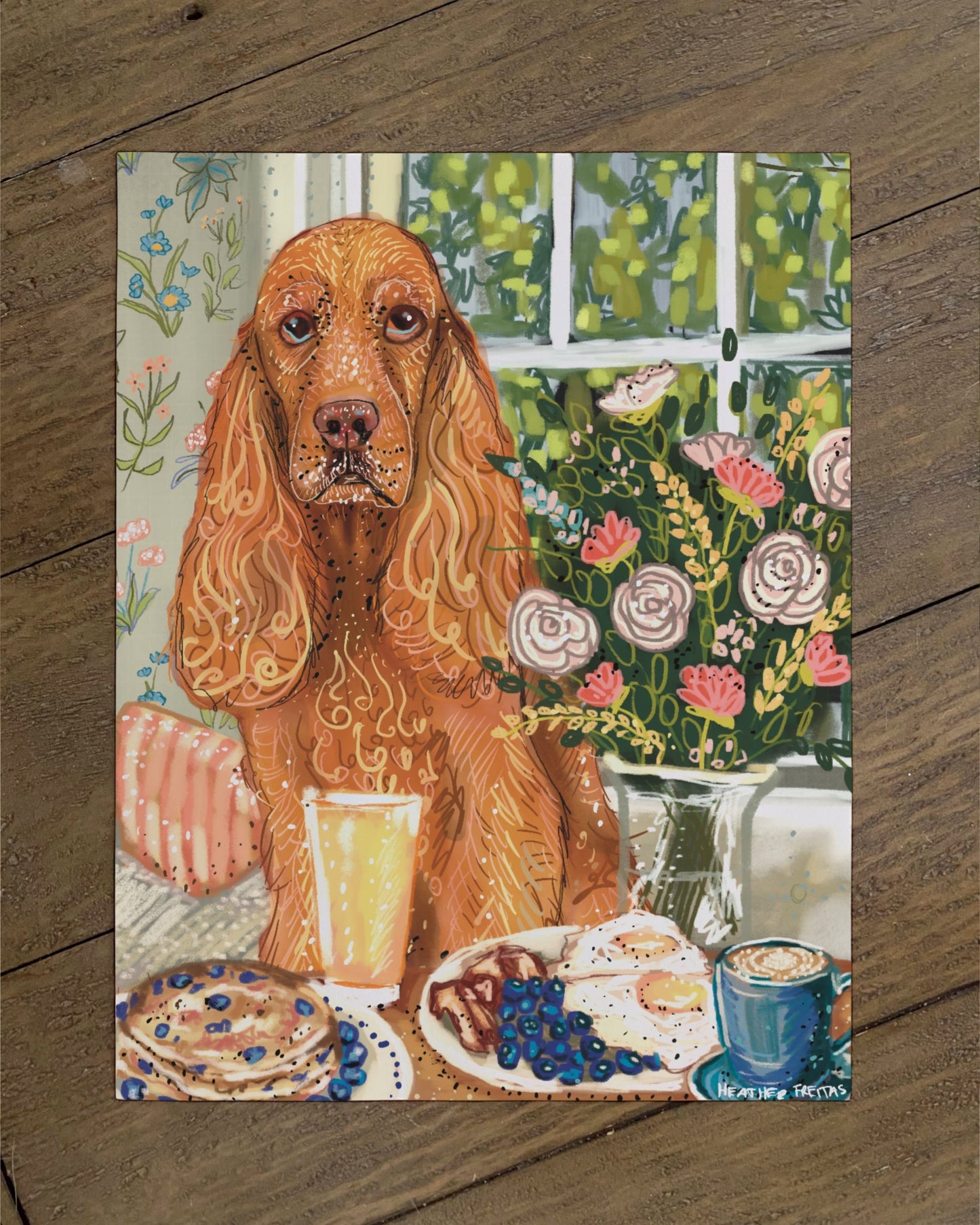 Cocker Spaniel - Build Your Own Pet Portrait Paper Print